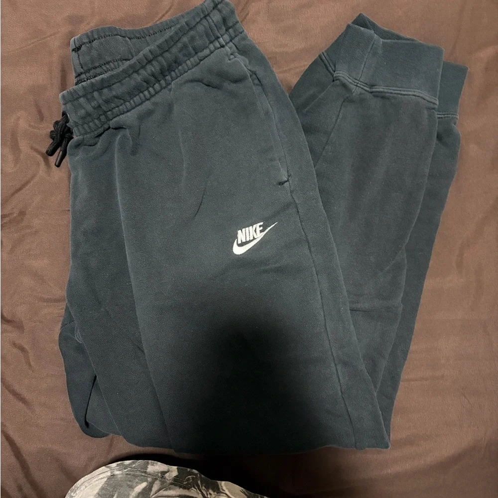 Nike Black Fleece Joggers with White Swoosh